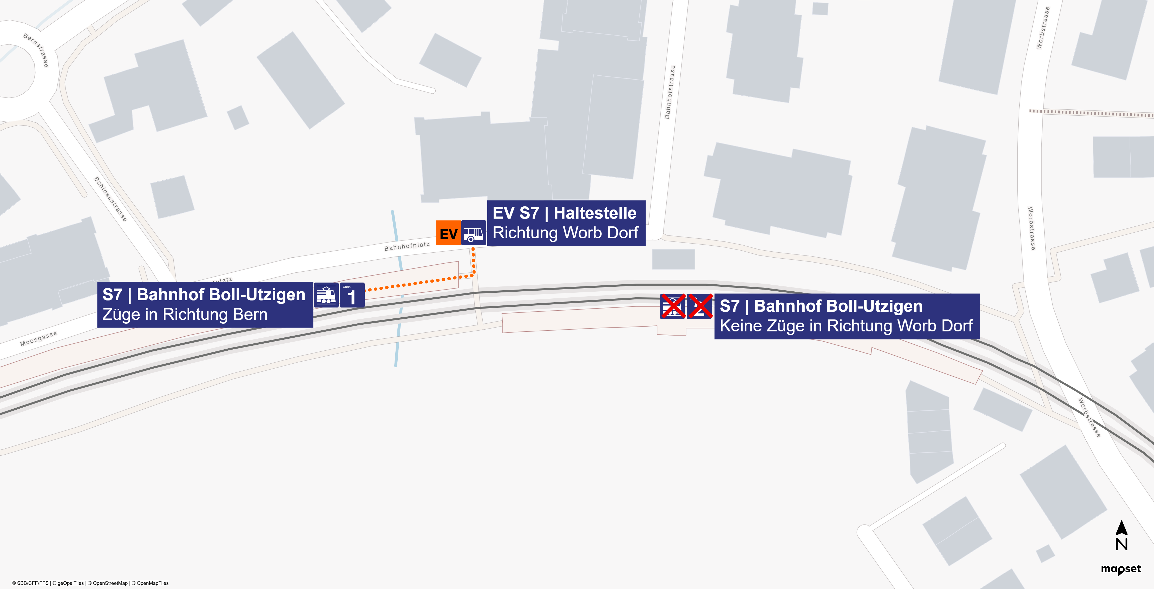 Ersatzverkehr Boll-Utzigen