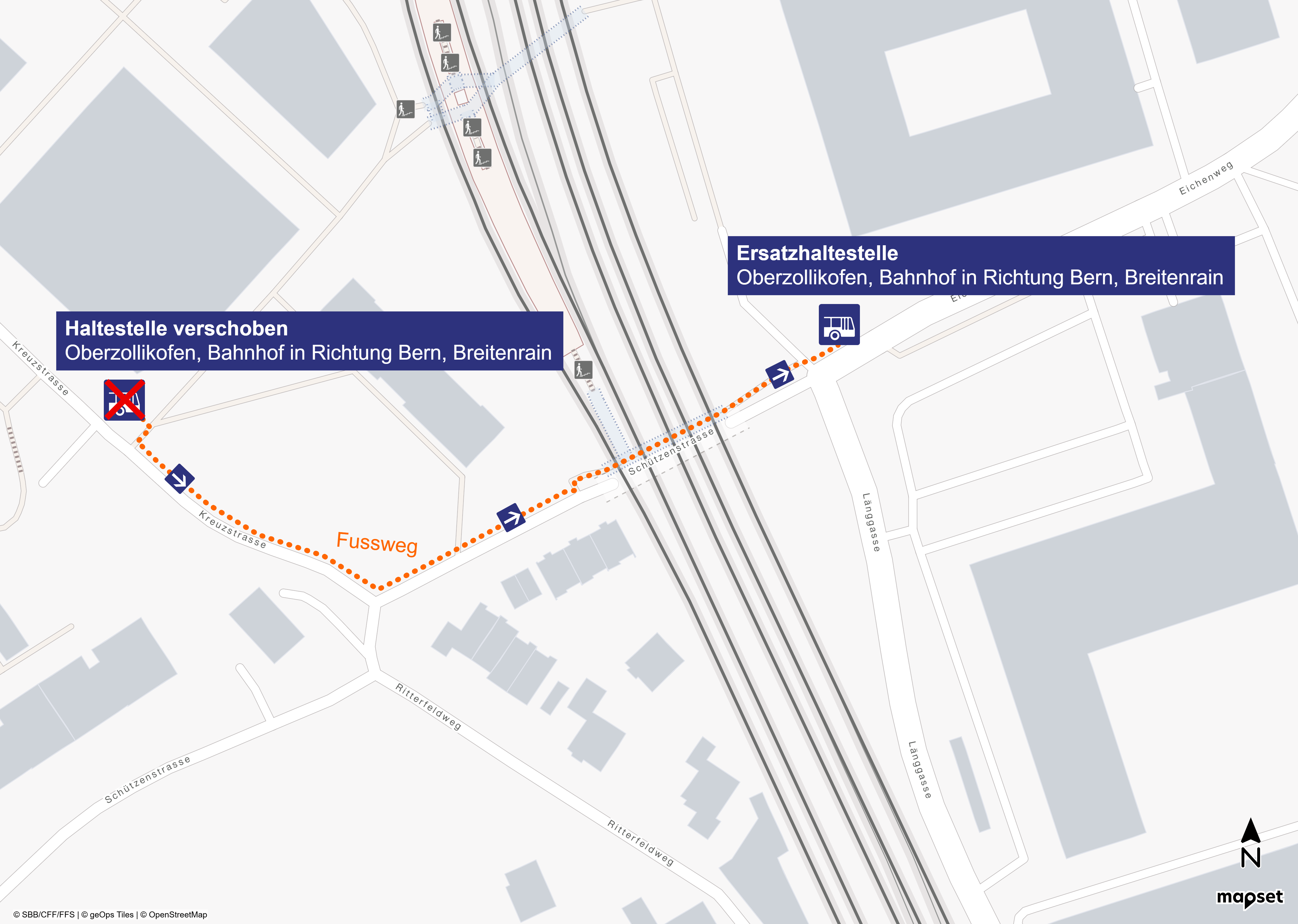 Situationplan Linie 41 während Kreiselfest