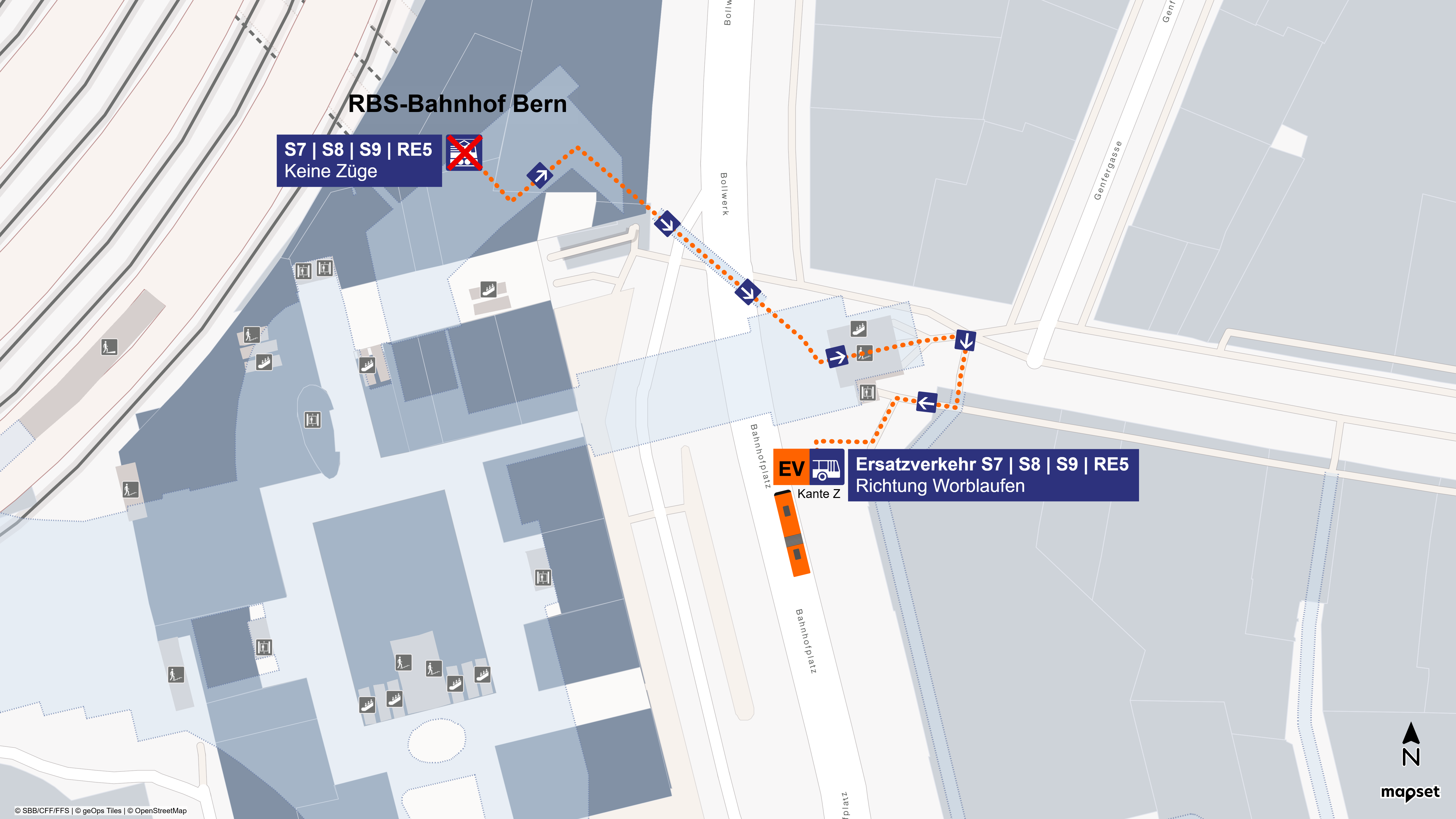 Situationsplan Bahnhof Bern EV Oktober 2026