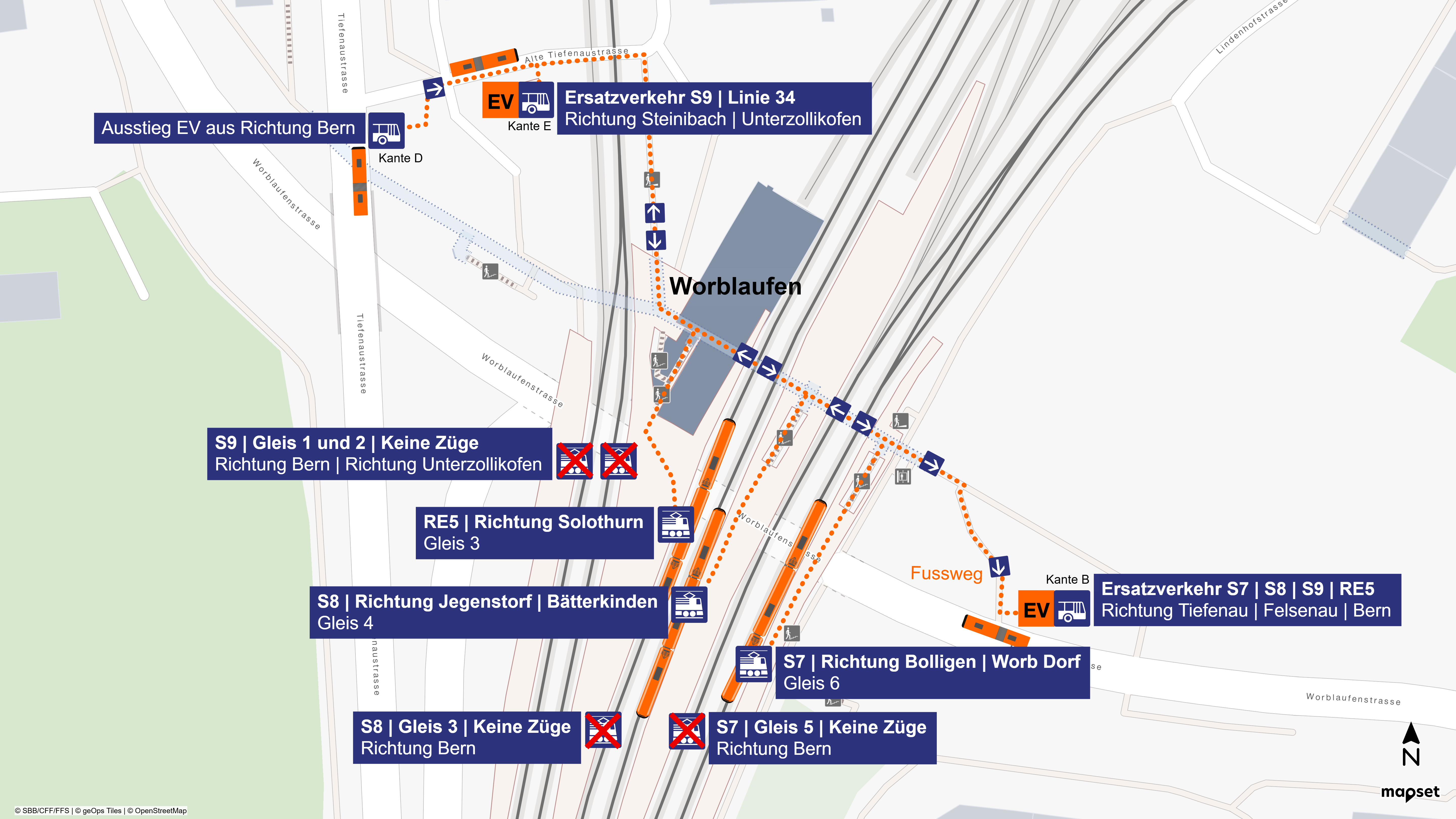 Situationsplan Bahnhof Worblaufen EV Oktober 2026