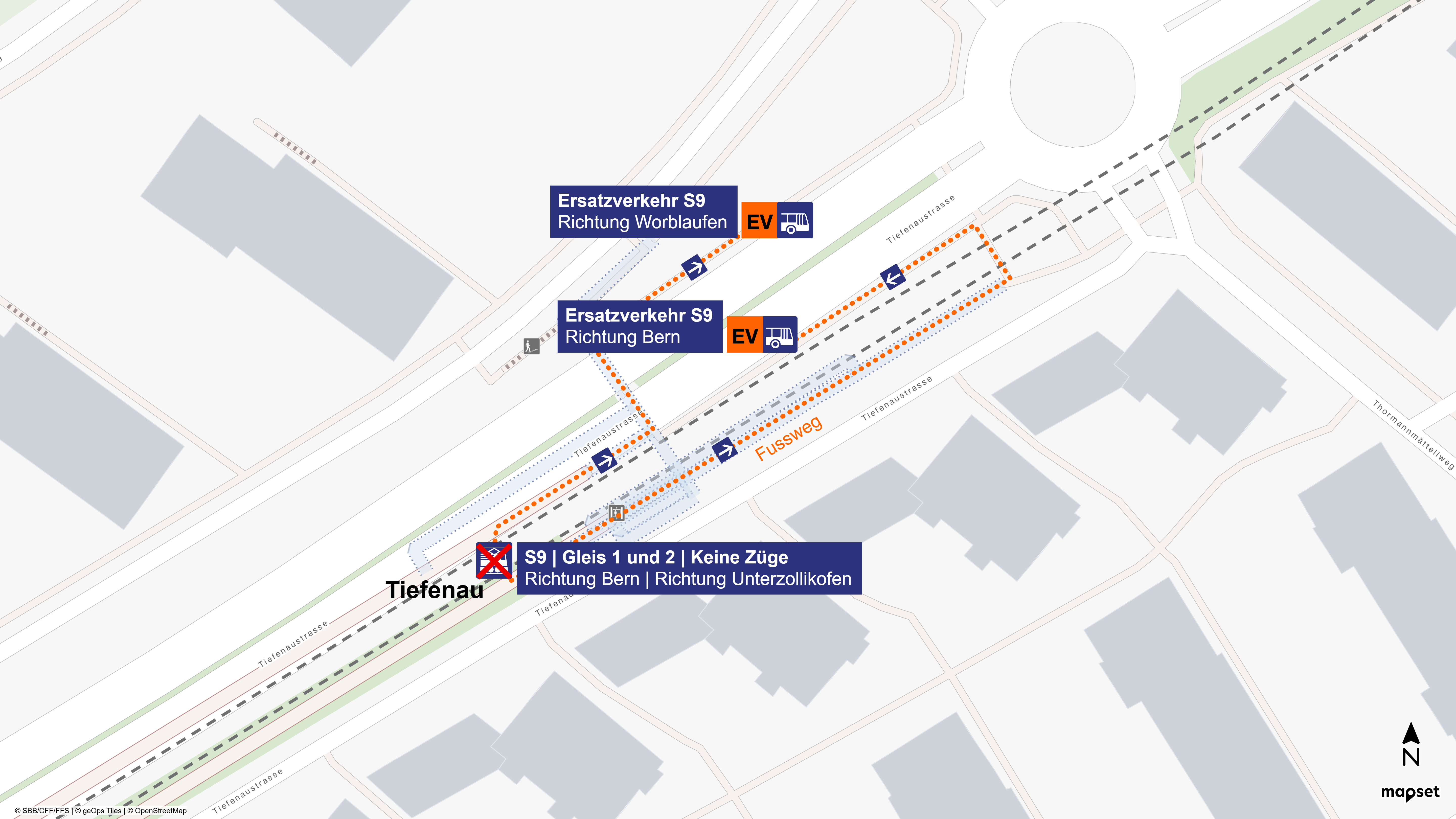 Situationsplan Bahnhof Tiefenau EV Oktober 2026