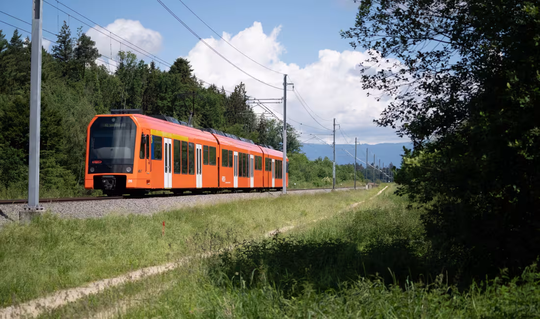 Zugmodell Next vom RBS auf einer Bahnstrecke