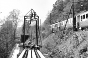 Bau der Auffahrrampe beim Nordportal des Schanzentunnels, am 13. Mai 1965.