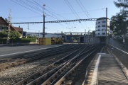 Gleise Bahnhof Worblaufen Richtung Lindenpark