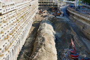 Baugrube Hirschenpark mit Schanzentunnel_2 | RBS, Foto: Sam Bosshard