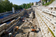 Baugrube Hirschenpark mit Schanzentunnel und Tunnelportal_4 | RBS, Foto: Sam Bosshard