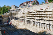 Baugrube Hirschenpark mit Schanzentunnel und Tunnelportal_5 | RBS, Foto: Sam Bosshard