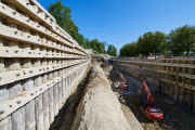 Baugrube Hirschenpark mit Schanzentunnel_7 | RBS, Foto: Sam Bosshard