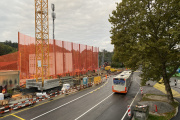 Blick auf die Baustelle von der Cancellarabrücke aus