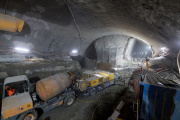 Die Kavernen des künftigen RBS-Bahnhofs Bern im Bau.