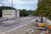 Strassenbau am Bahnhof Ittigen