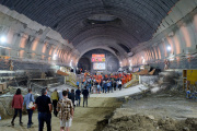 Die Dimensionen des Rohbaus vom neuen RBS-Bahnhof Bern wirken eindrücklich. Foto: RBS (Sam Bosshard)