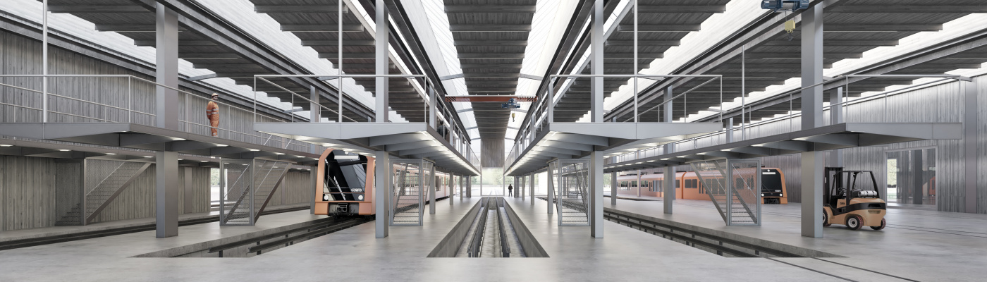Blick in das Innere des Depots
