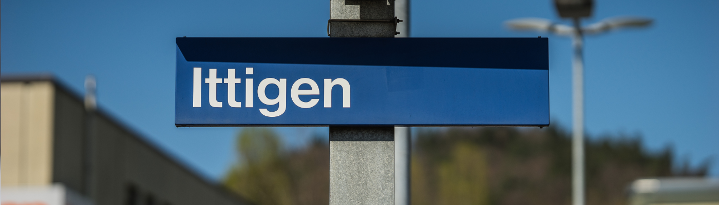 Bahnhofsschild Ittigen