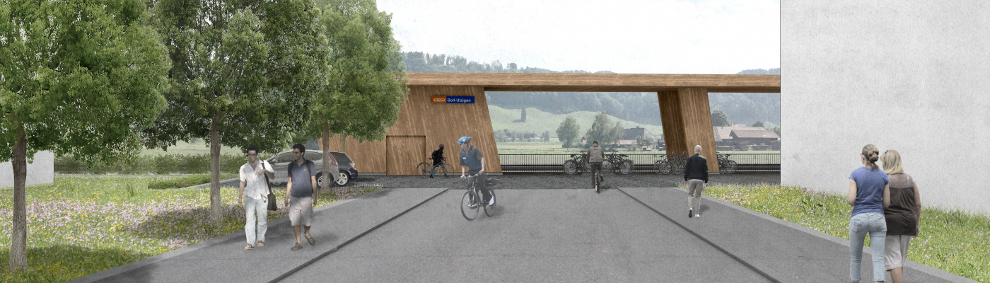 Visualisierung neuer Bahnhof Boll-Utzigen