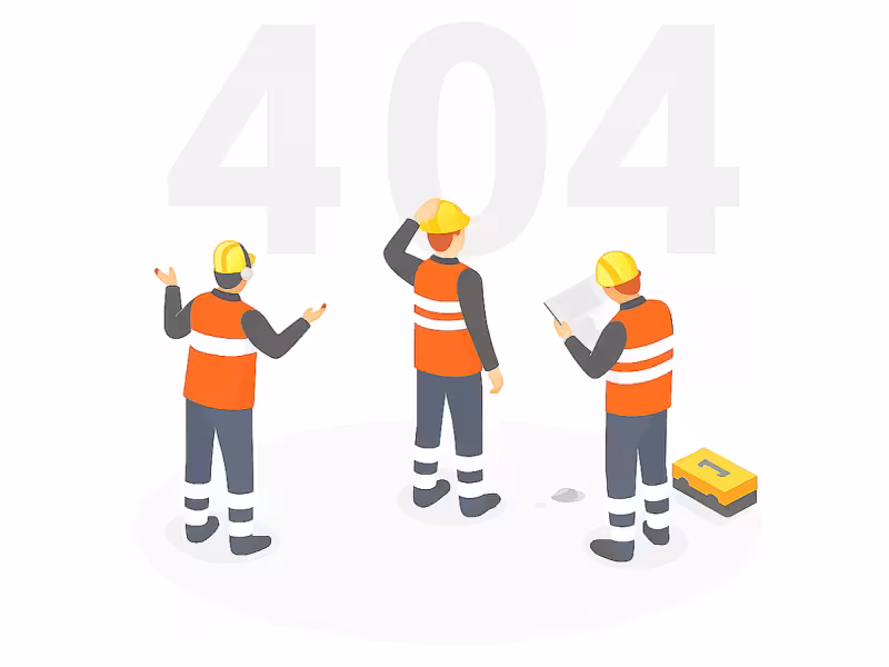 Mehrere Personen stehen vor einem 404 Bild
