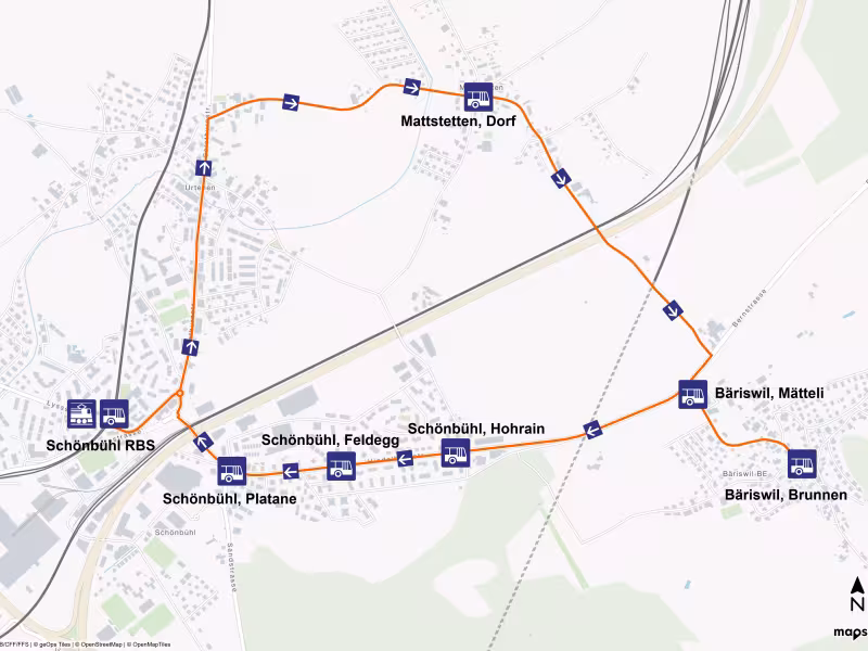 Lageplan Linie 38
