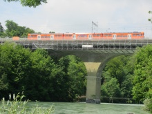 Aarebrücke eingerüstet 2017