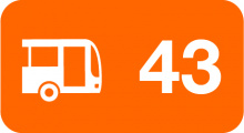 Oranges Bus-Icon Linie 43