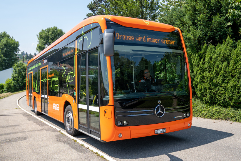 e-Bus in Ittigen auf der Linie 43 unterwegs
