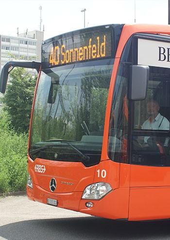 Bus, Mercedes, Orange