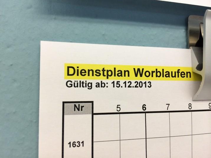 Diensplan, Lokführer, Lokführerin