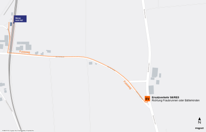 Büren zum Hof (beide Richtungen): An der Solothurnstrasse bei der Abzweigung nach Büren zum Hof: