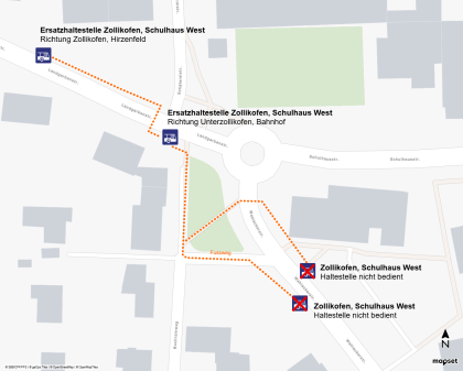 L34, Ersatzhaltestelle Zollikofen, West - 30.6. bis 20.7.2025