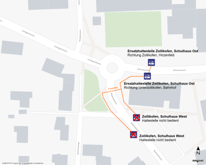 L34, Ersatzhaltestelle Zollikofen, West - 21. bis 28.7.2025
